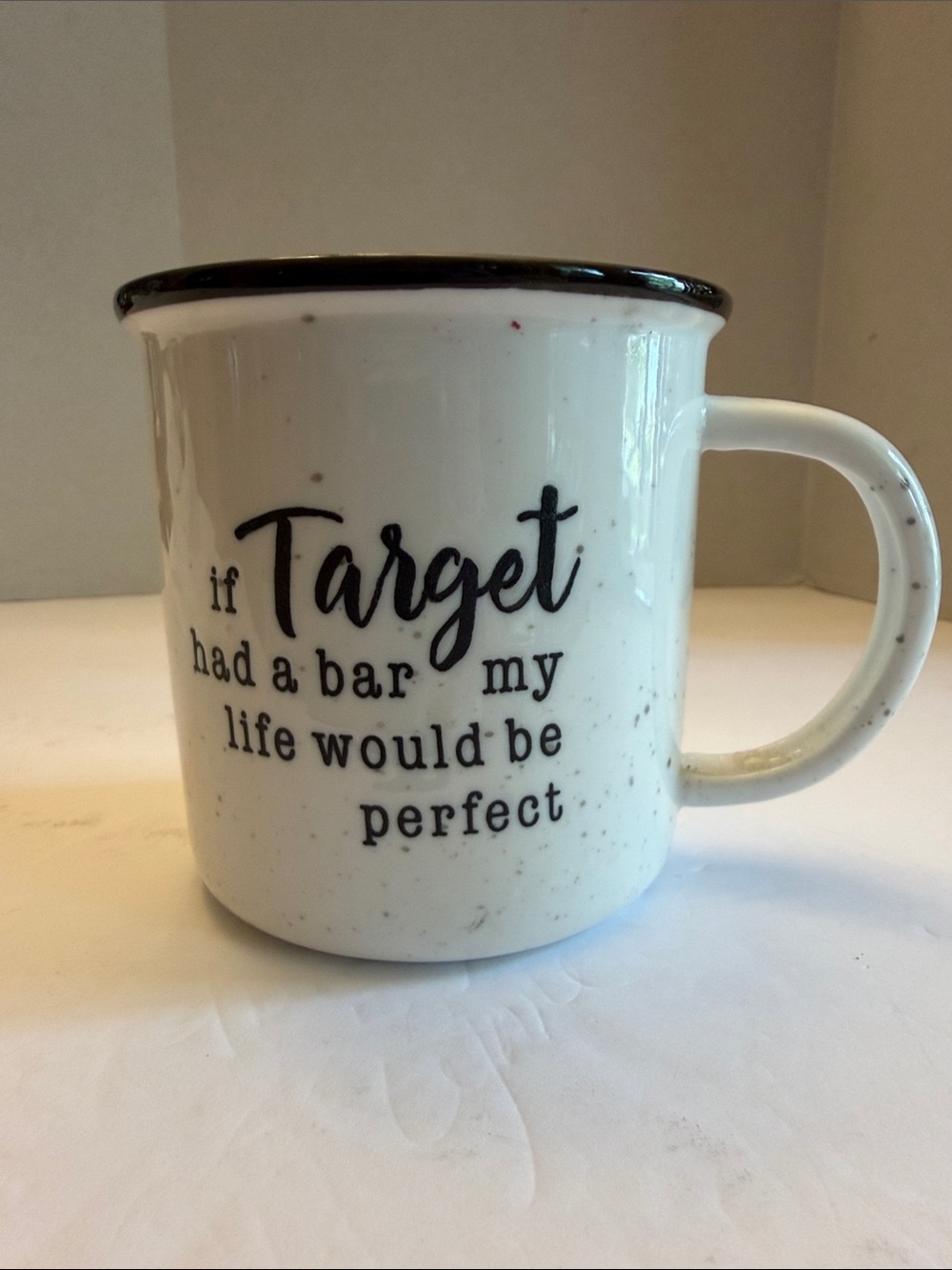 If Target Had A Bar Camping Style Coffee Mug [Black Rim]